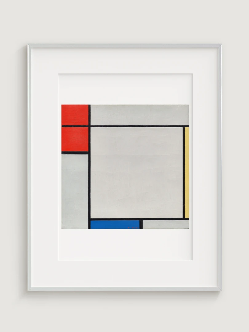 Kompozícia s červenou, žltou a modrou farbou, Piet Mondrian, 1927