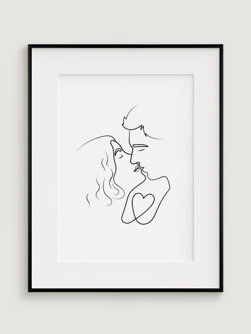 Simple Illustration: Romantic Couple