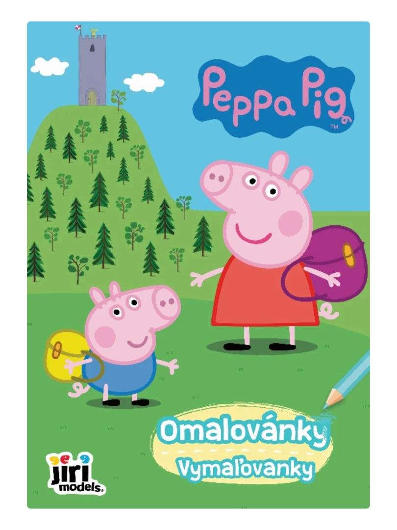 Omaľovánka A5 Prasiatko Peppa na výlete