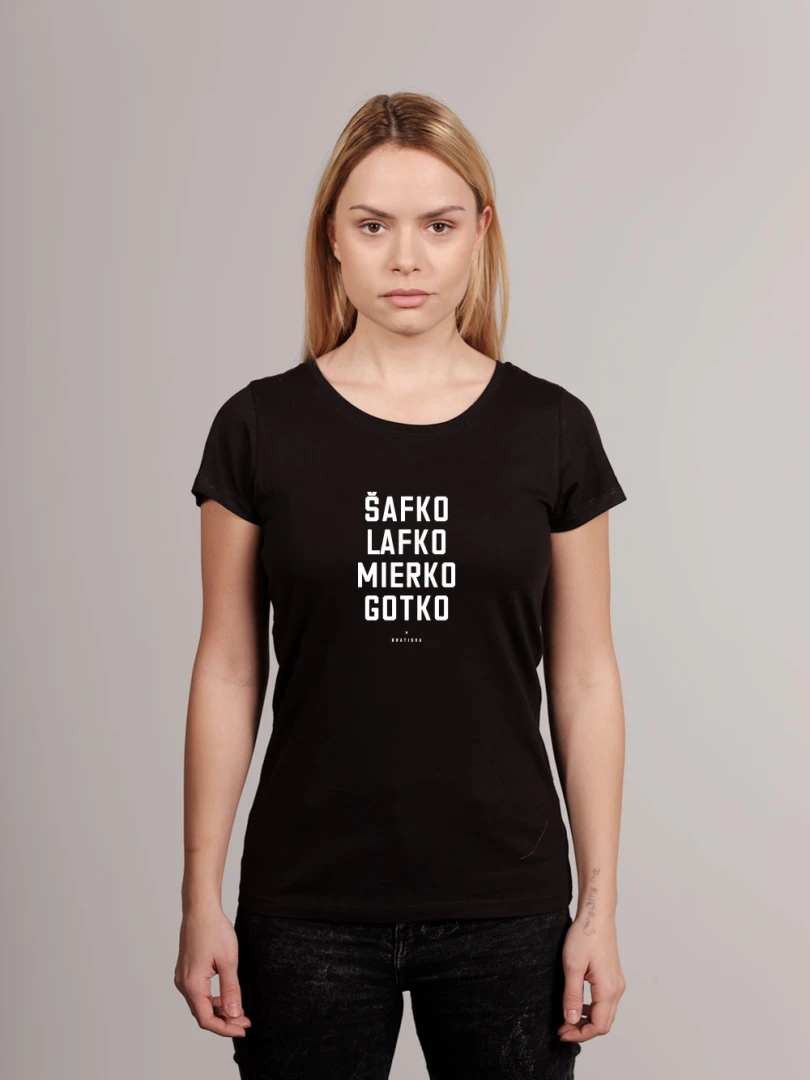 T-shirt Woman Šafko, lafko, mierko, gotko / Bratislava / Slovakia