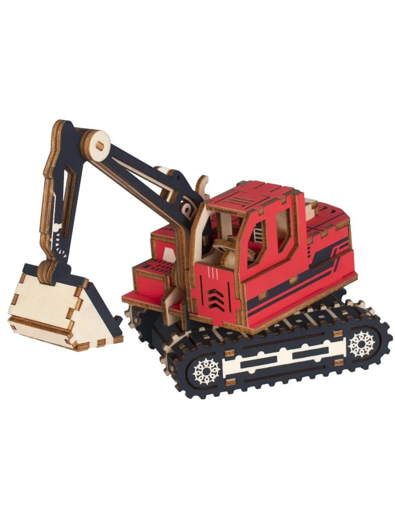 Drevené 3D puzzle Rýpadlo