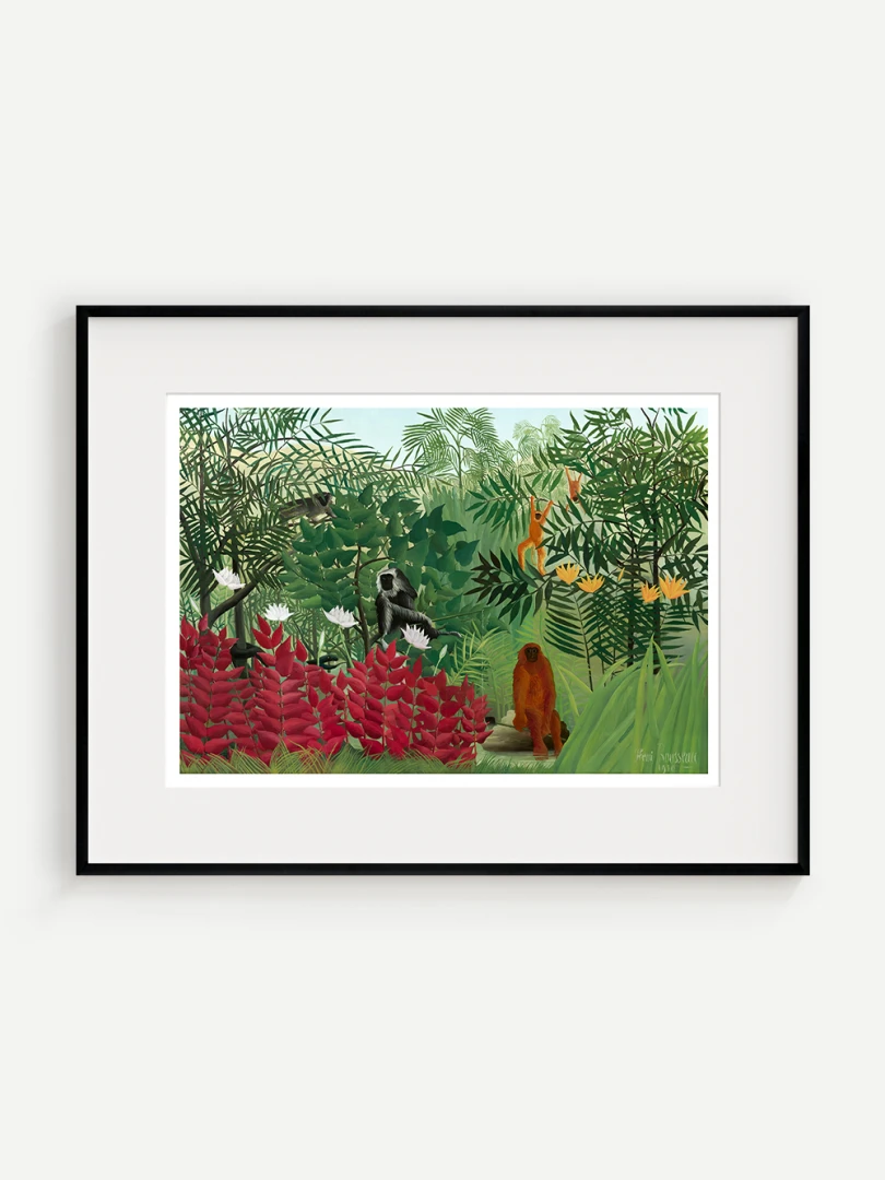 Tropický les s opicami, Henri Rousseau, 1910