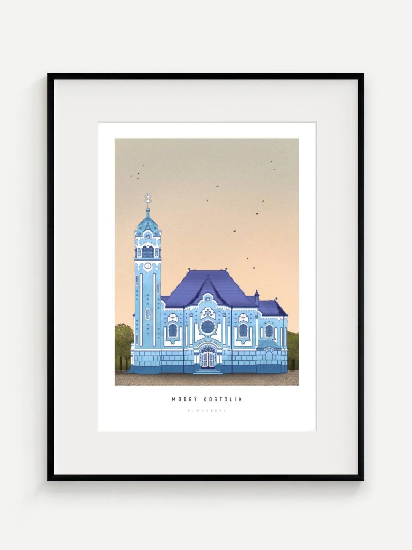 Modrý Kostolík Farba