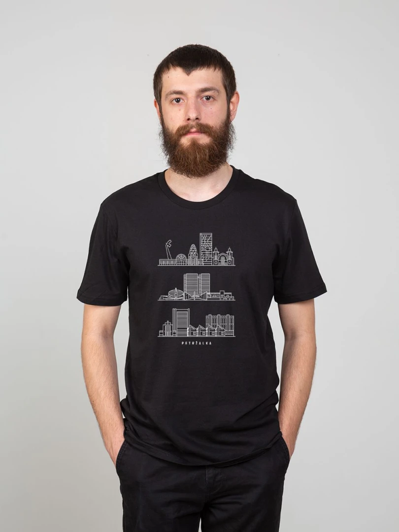 T-shirt Panorama of Petržalka / Bratislava / Slovakia