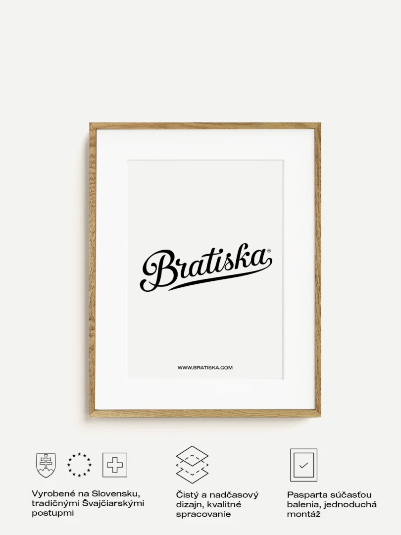 Wooden Frame 40x50cm (for A3 format) + Mat Board + Plexiglass