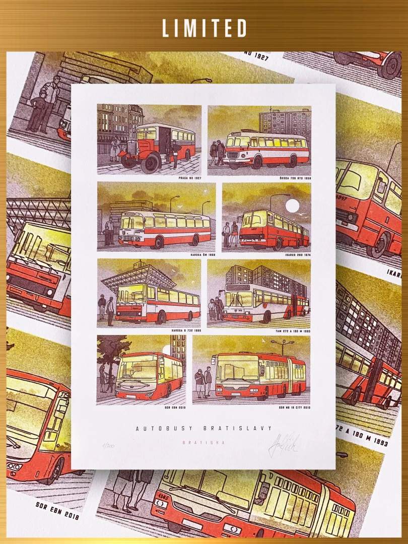 Limited Print The Buses of Bratislava / Slovakia