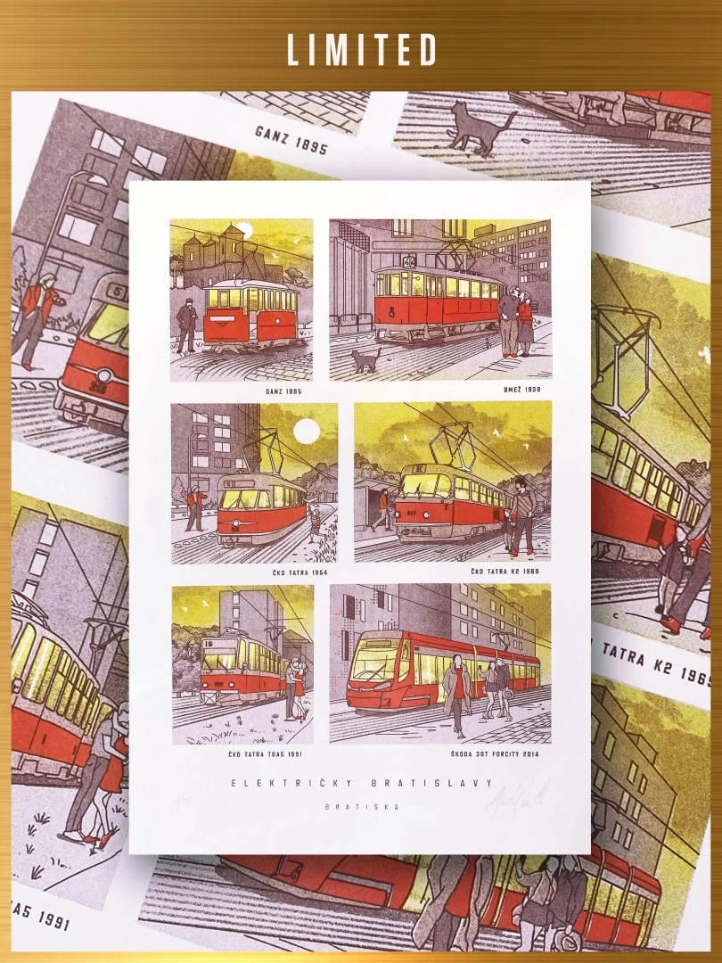 Limited Print The Trams of Bratislava / Slovakia