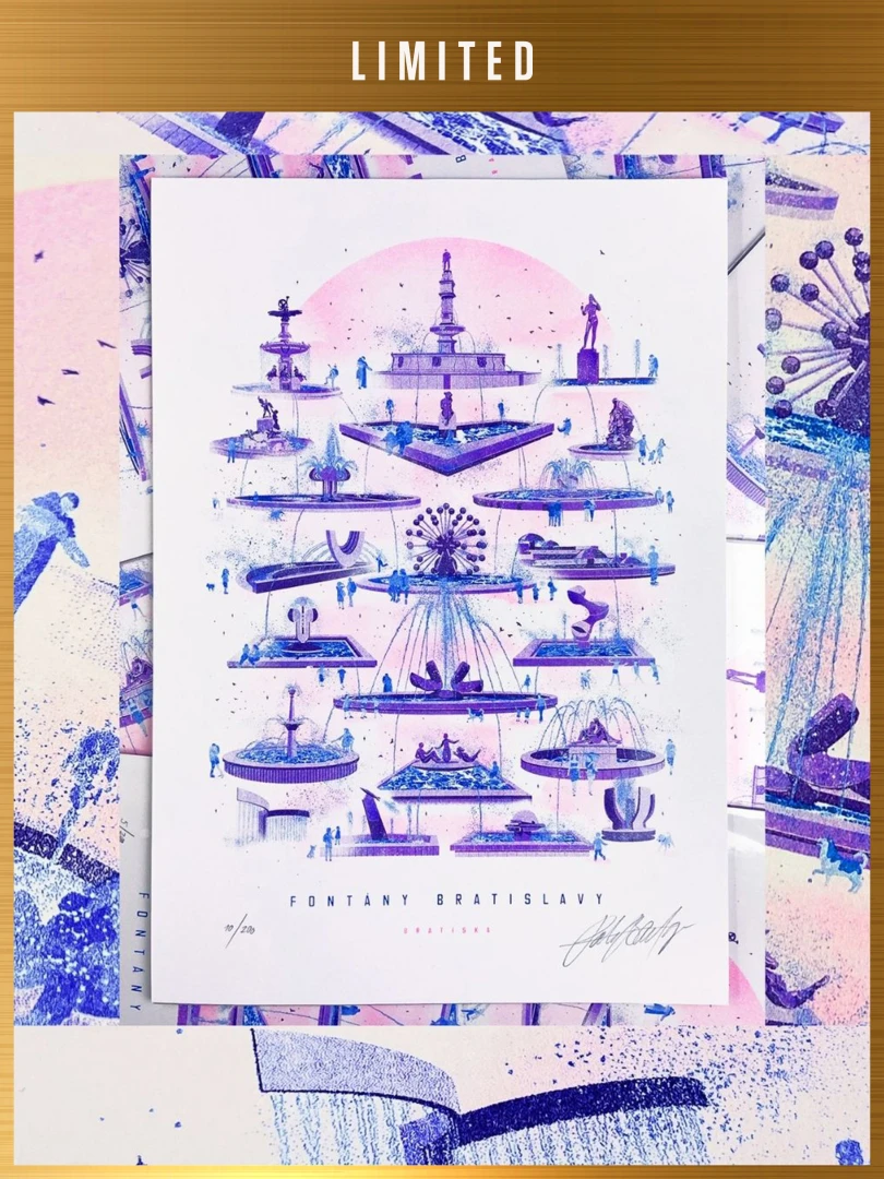 Limited Print Fountains of Bratislava / Slovakia