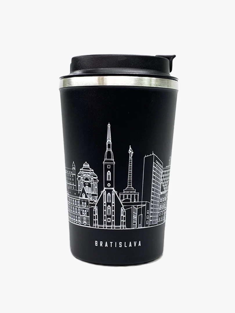 Thermal mug Panorama of Bratislava (350 ml)