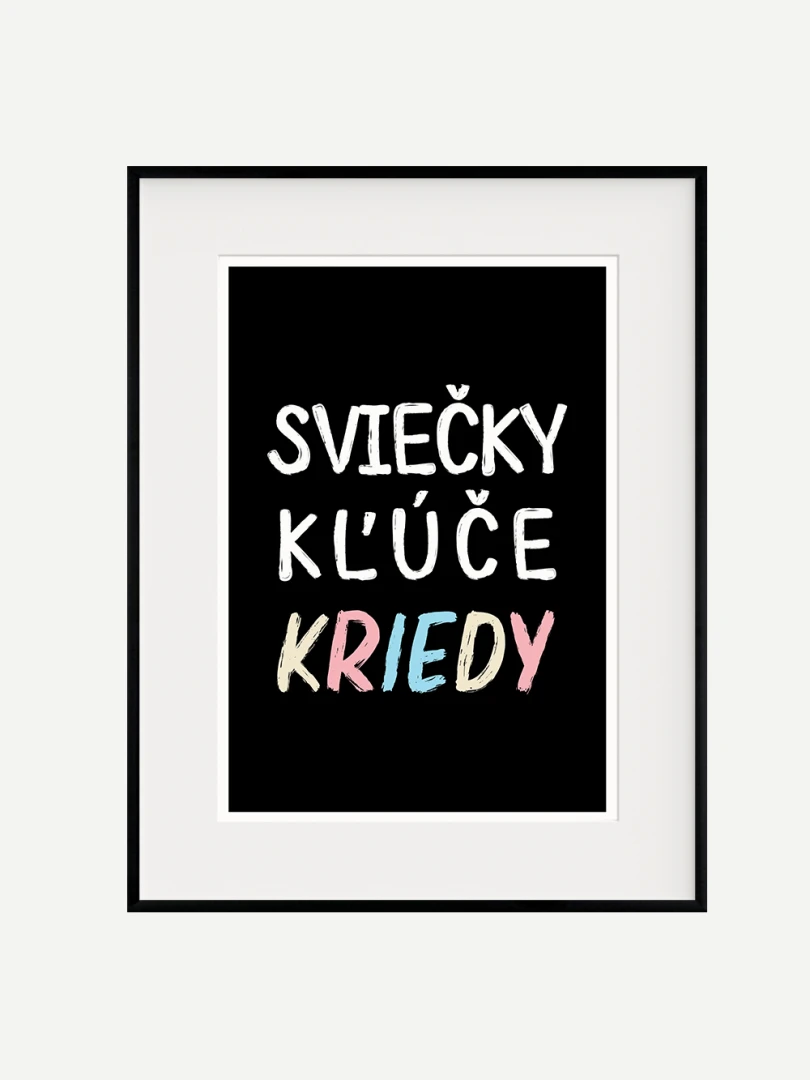 Sviečky, kľúče, kriedy