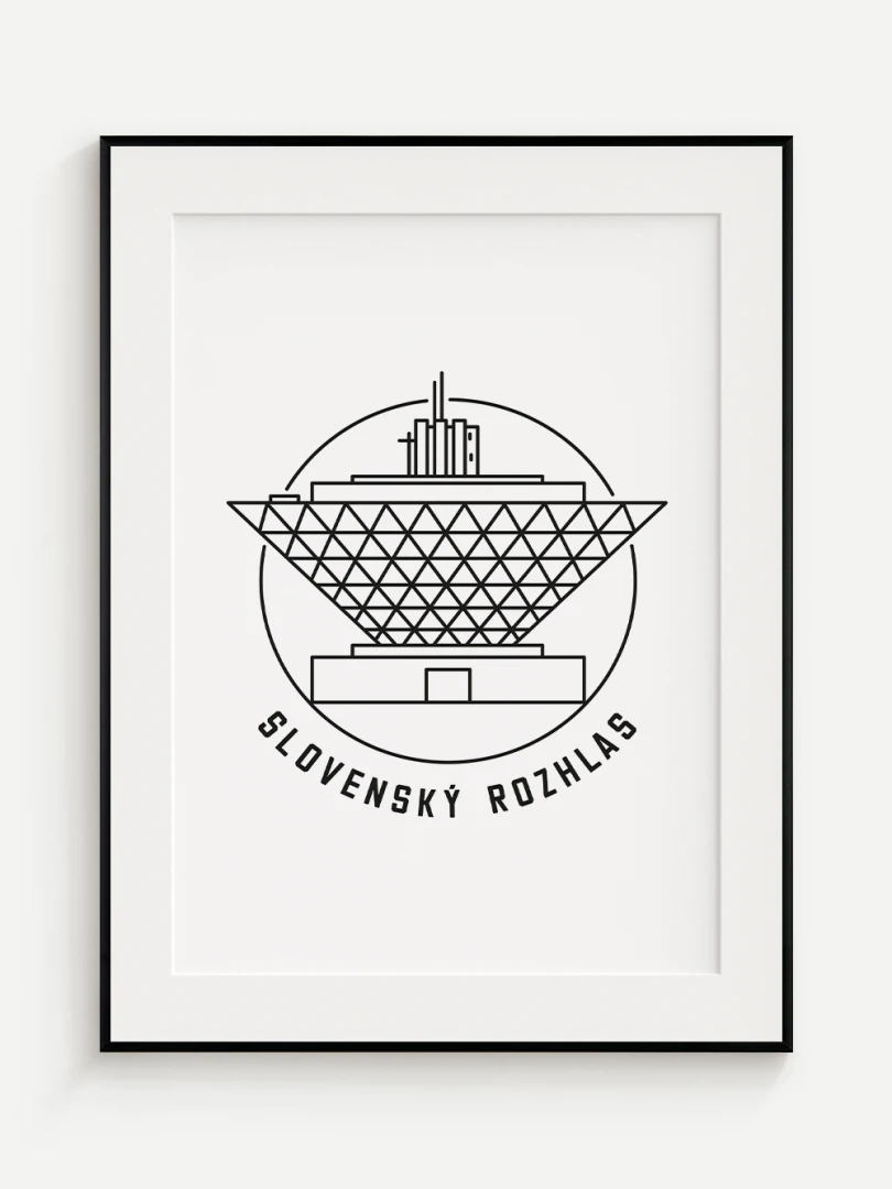 Slovak Radio - minimalistic illustration A2