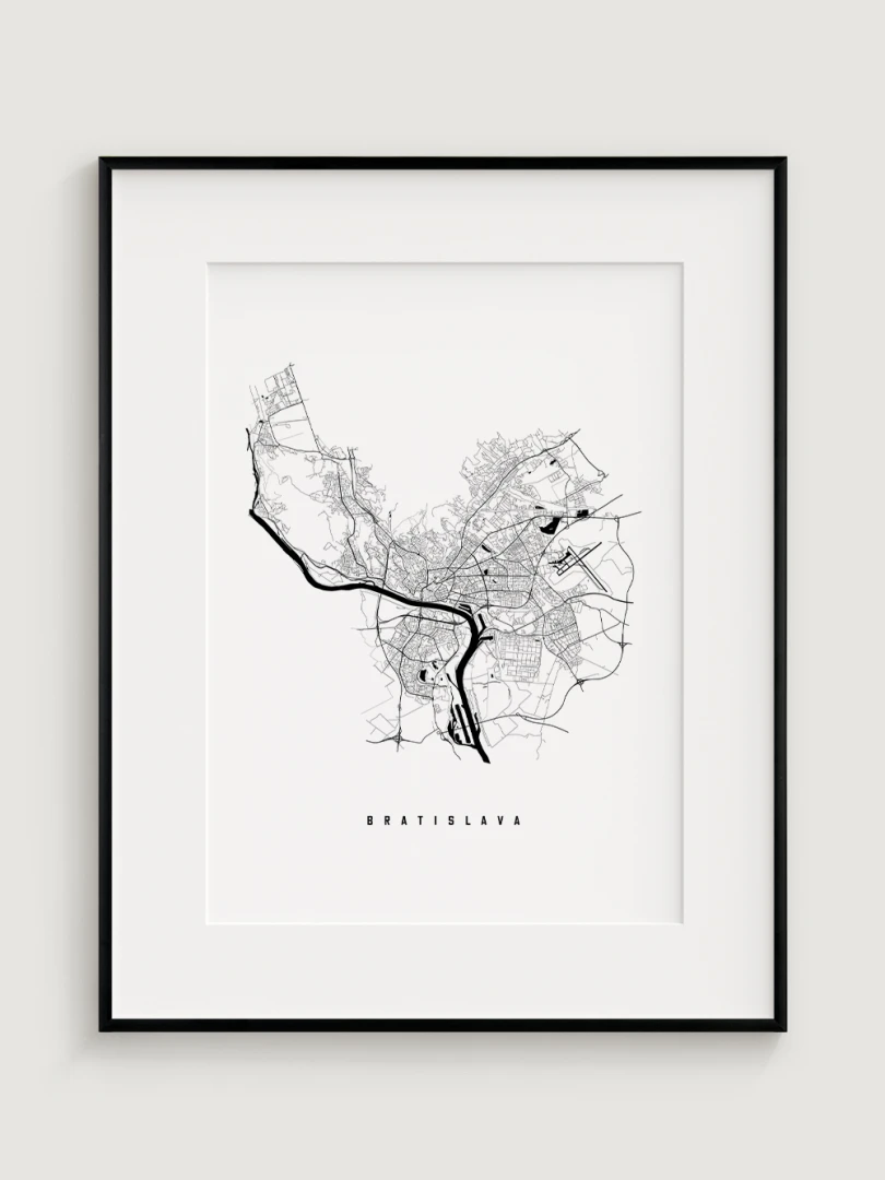 Map of Bratislava / Bratislava / Slovakia