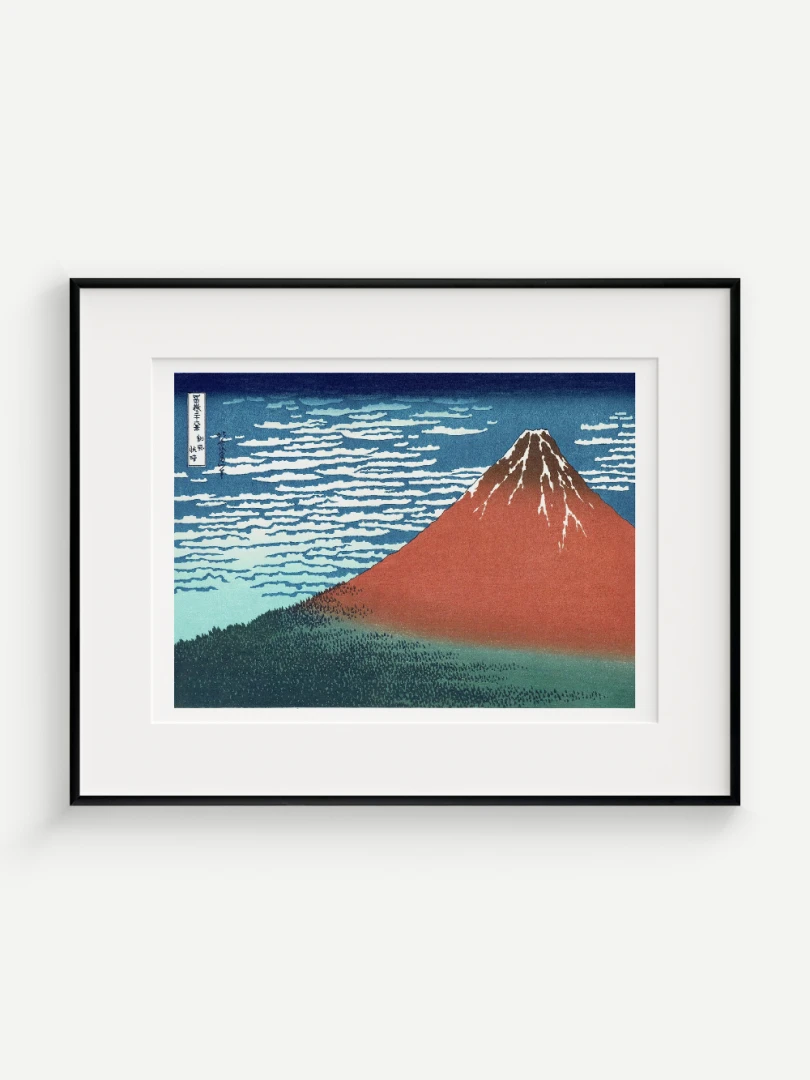 Južný vietor, Jasná obloha (Červená hora Fudži), Katsushika Hokusai, c. 1831