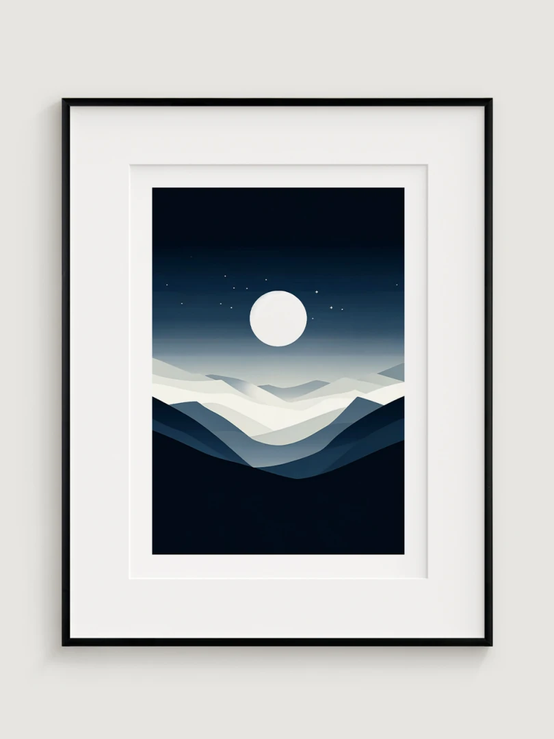 Geometric Night Landscape