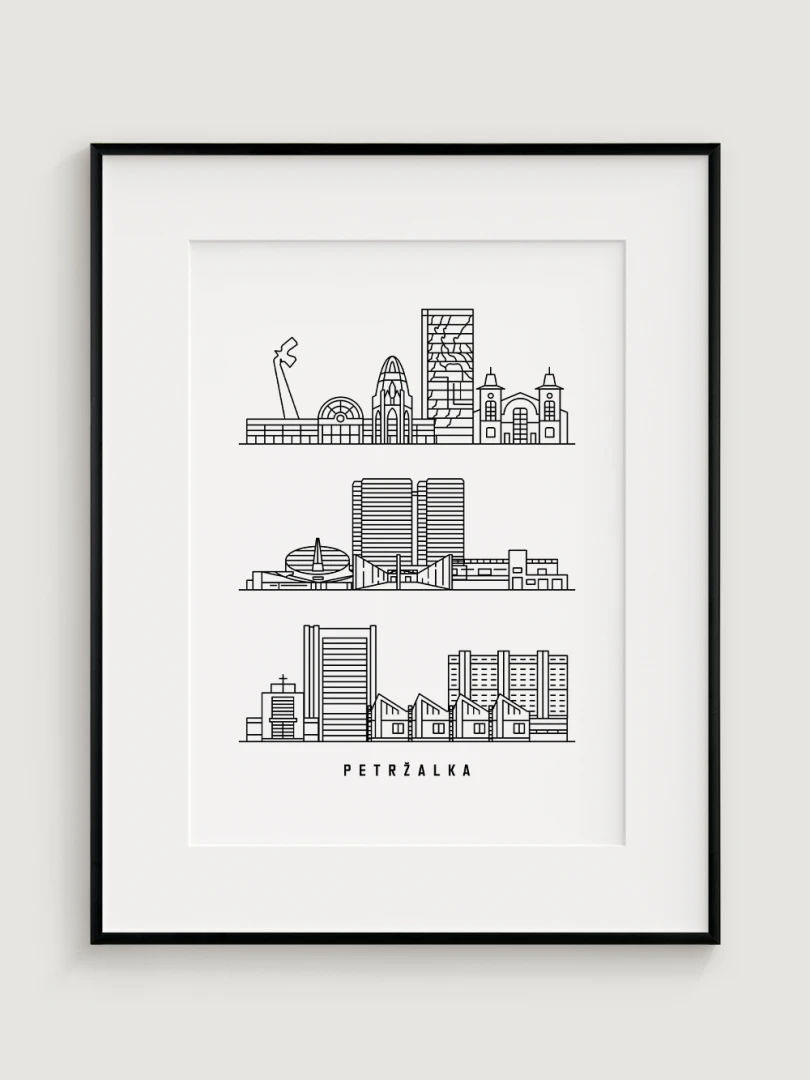 Petržalka - minimalistic illustration / Bratislava / Slovakia