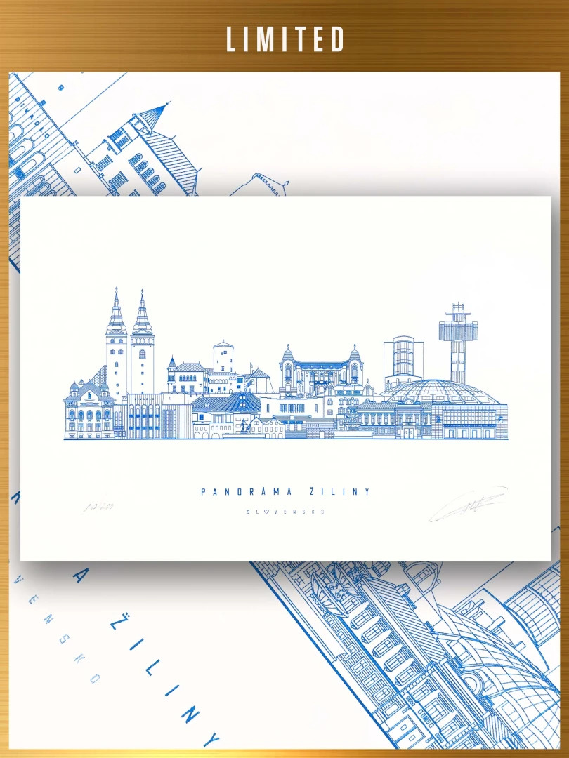 Panoráma Žiliny modrá