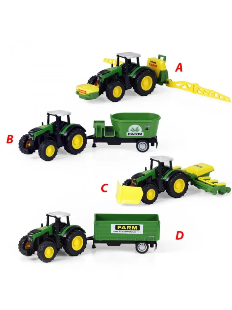 Traktor kovový s vlečkou