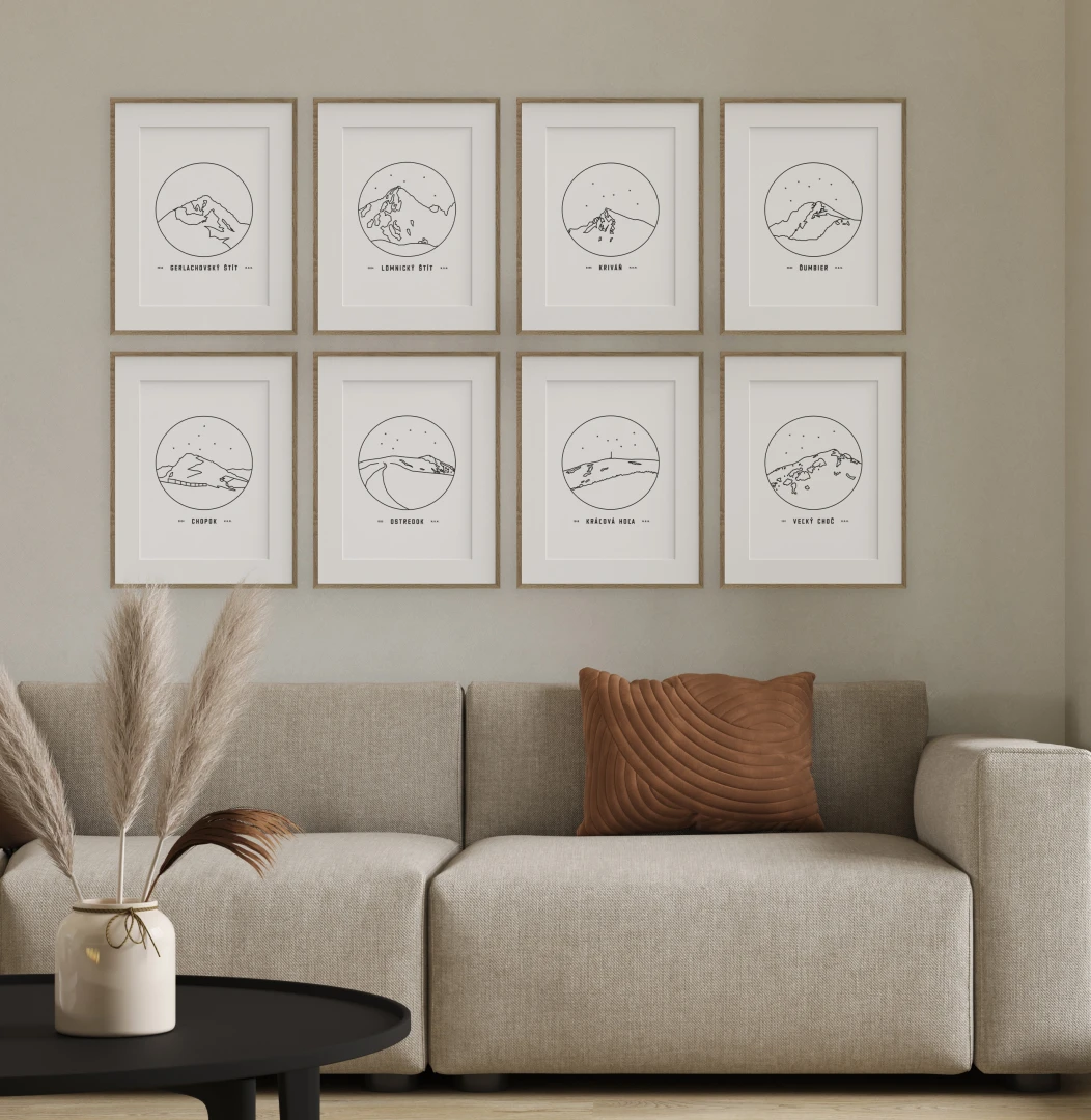 Obývačková stena pre milovníkov turistiky